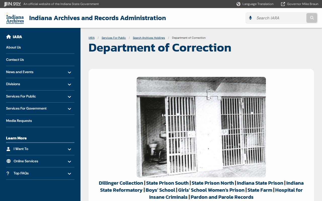 Historical Indiana correctional mugshot records for Miami County research